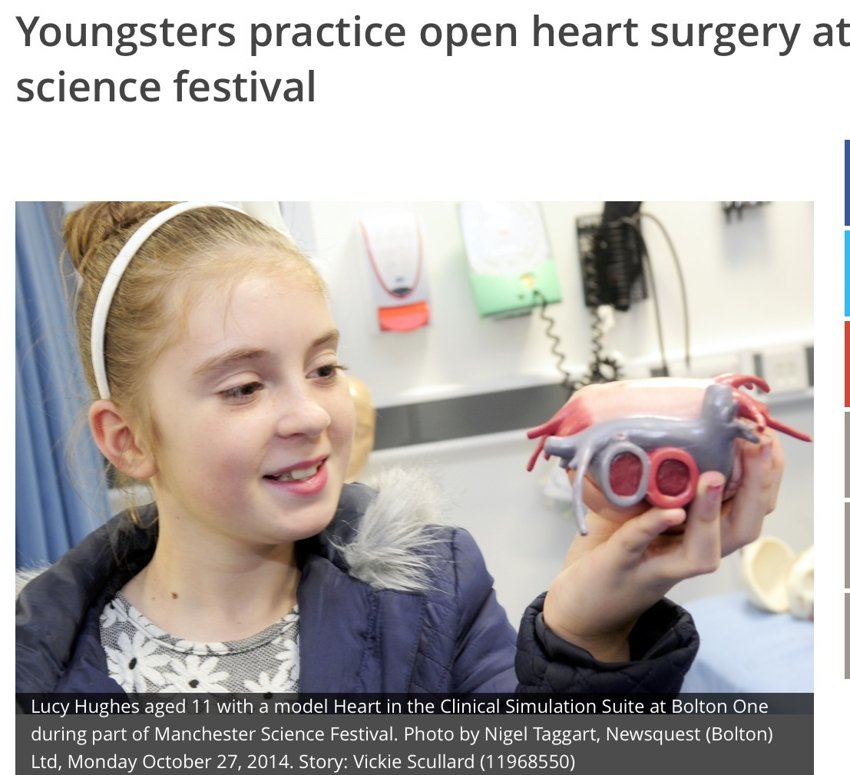 Image of Year 6's Lucy Hughes features in the Bolton News!